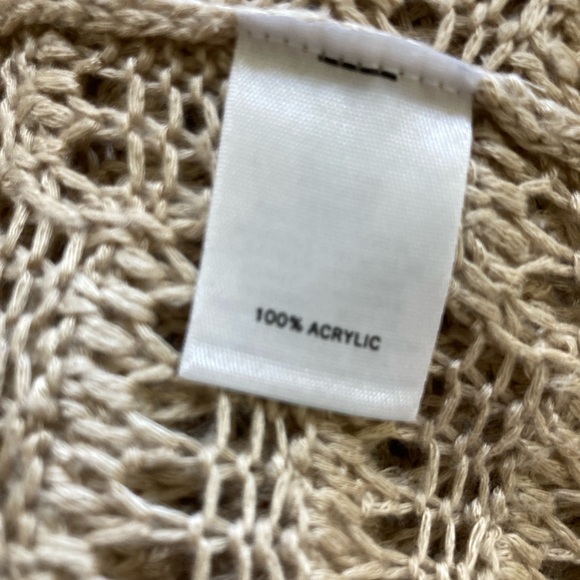 Caslon Sweater Loose Knit Crocheted Open Front Shrug Cardigan Sz Small - Picture 5 of 7